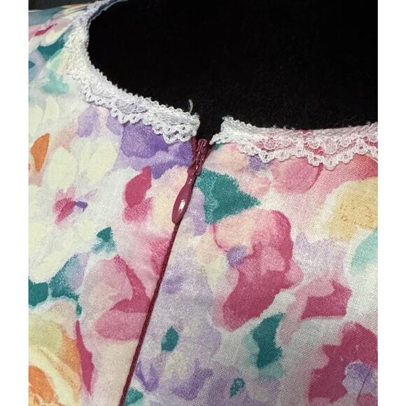 VTG David Brown California House Coat Floral Dress Large Nightgown USA Made - Picture 4 of 8